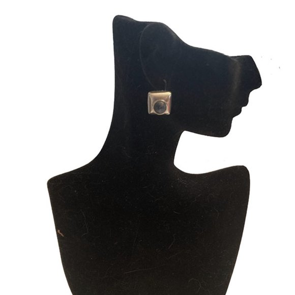 RARE Silpada Retired Sterling Silver & Sodalite post earrings - Picture 1 of 4